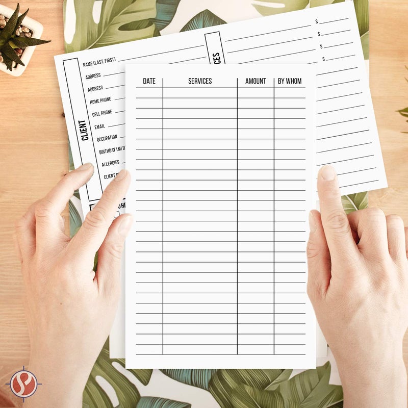 S Superfine Printing Customer Information Card â€“ Beautician, Nail, Hairdresser Cosmetologist Customer Client Contact Profile Record Cards | Printed on Premium Cardstock | 5 x 8 Inches | 50 per Pack - Image 2